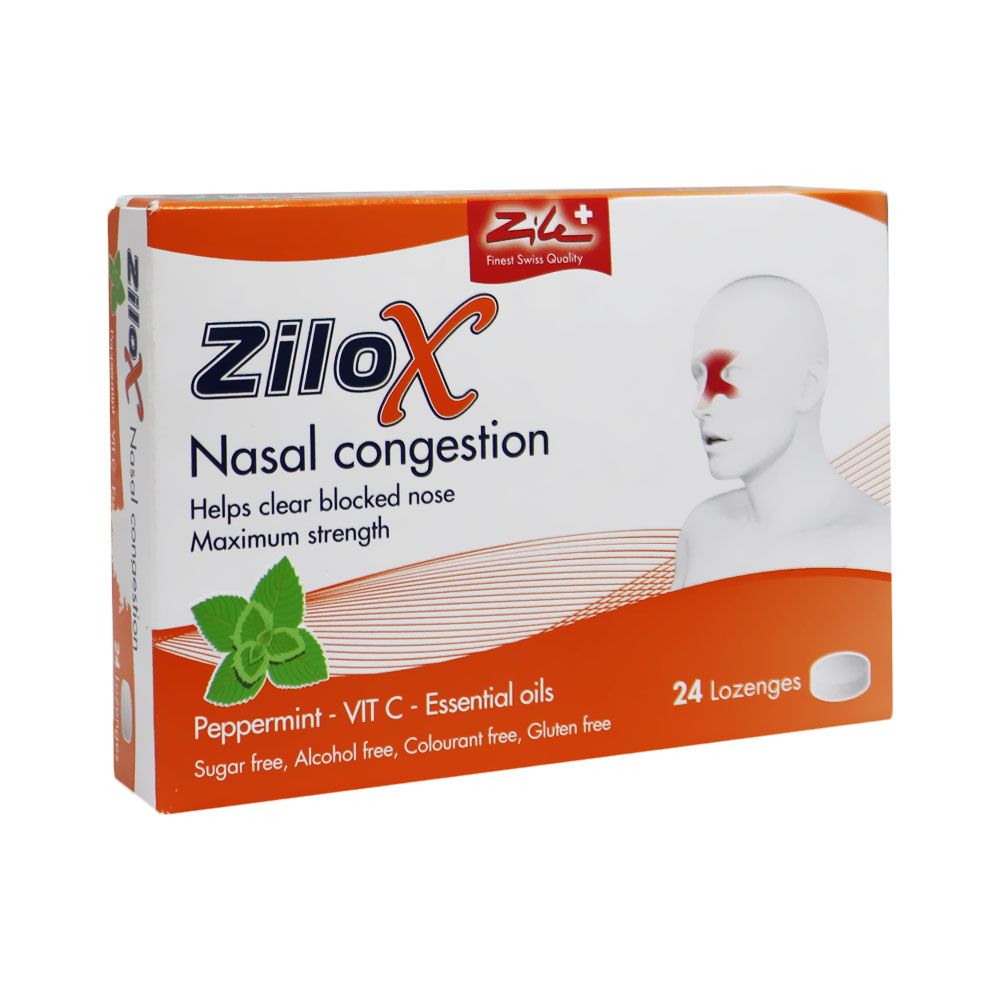 Zilox Nasal Congestion Lozenge 24's