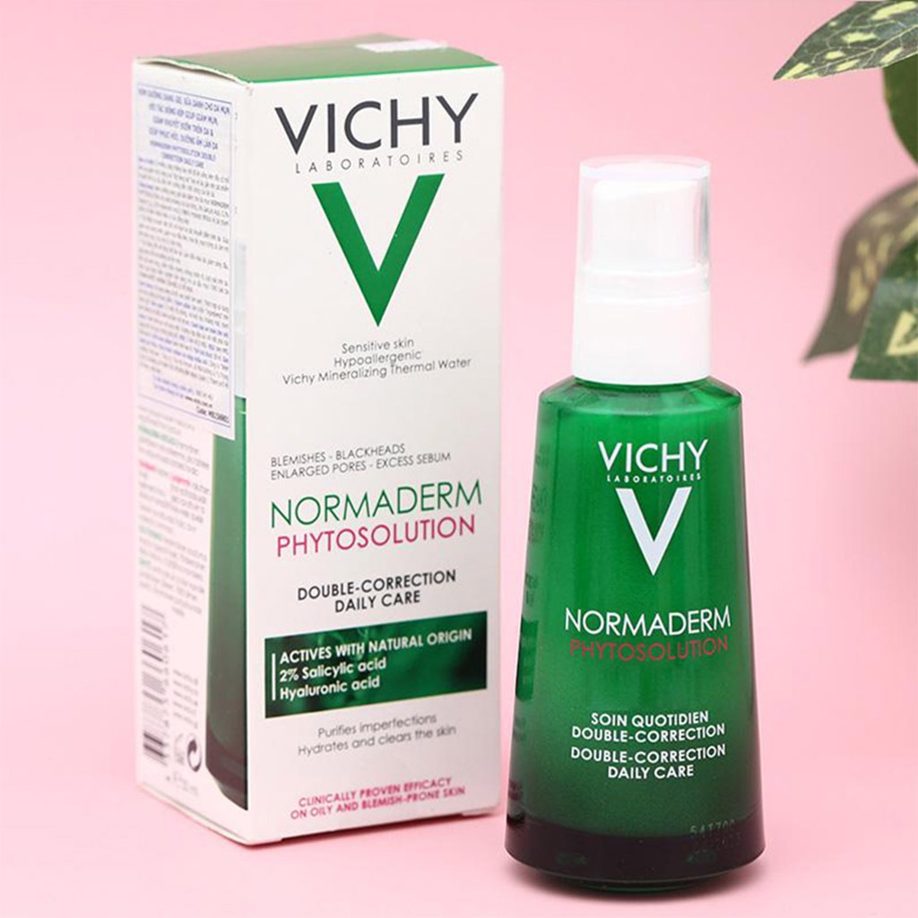 Vichy Normaderm Phytosolution Double Correction Daily Care Moisturiser For Oily & Acne Prone Skin With Salicylic Acid 50ml