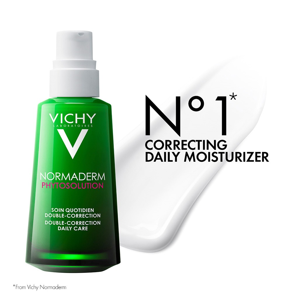 Vichy Normaderm Phytosolution Double Correction Daily Care Moisturiser For Oily & Acne Prone Skin With Salicylic Acid 50ml