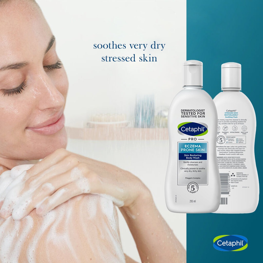 Cetaphil PRO Eczema Prone Skin Restoring Body Wash 295 mL