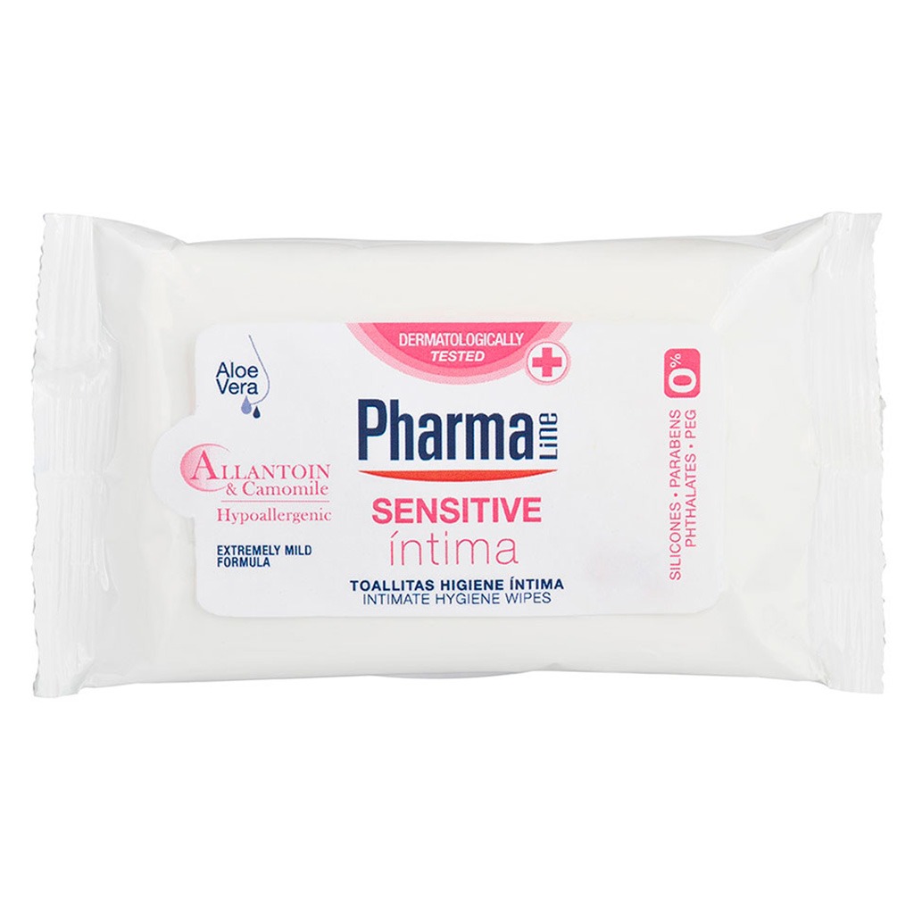 PharmaLine Sensitive Feminine Intimate Wipes 12's
