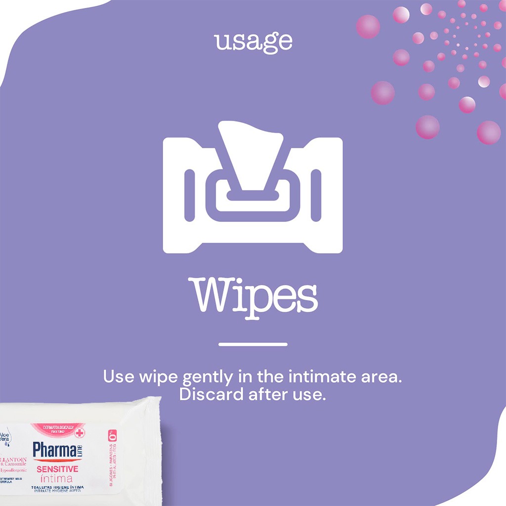 PharmaLine Sensitive Feminine Intimate Wipes 12's