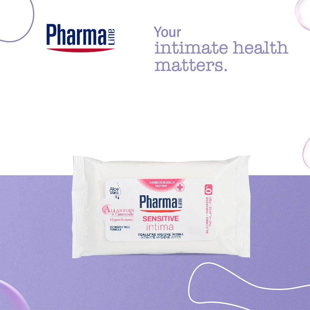 PharmaLine Sensitive Feminine Intimate Wipes 12's