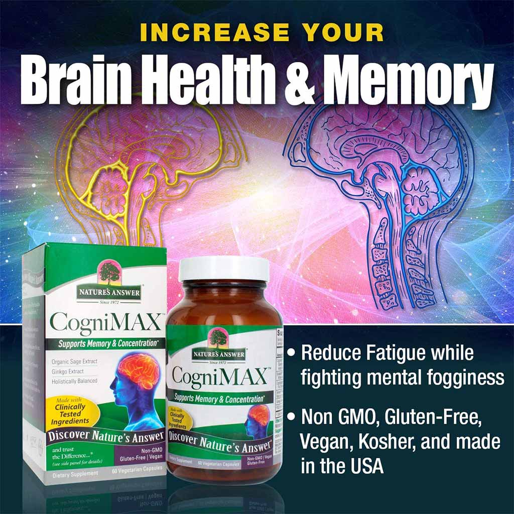 Nature's Answer Cognimax Vegetarian Capsules For Memory & Concentration, Pack of 60's