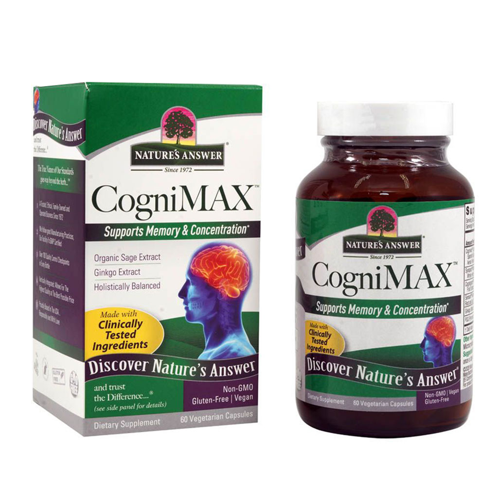 Nature's Answer Cognimax Vegetarian Capsules For Memory & Concentration, Pack of 60's
