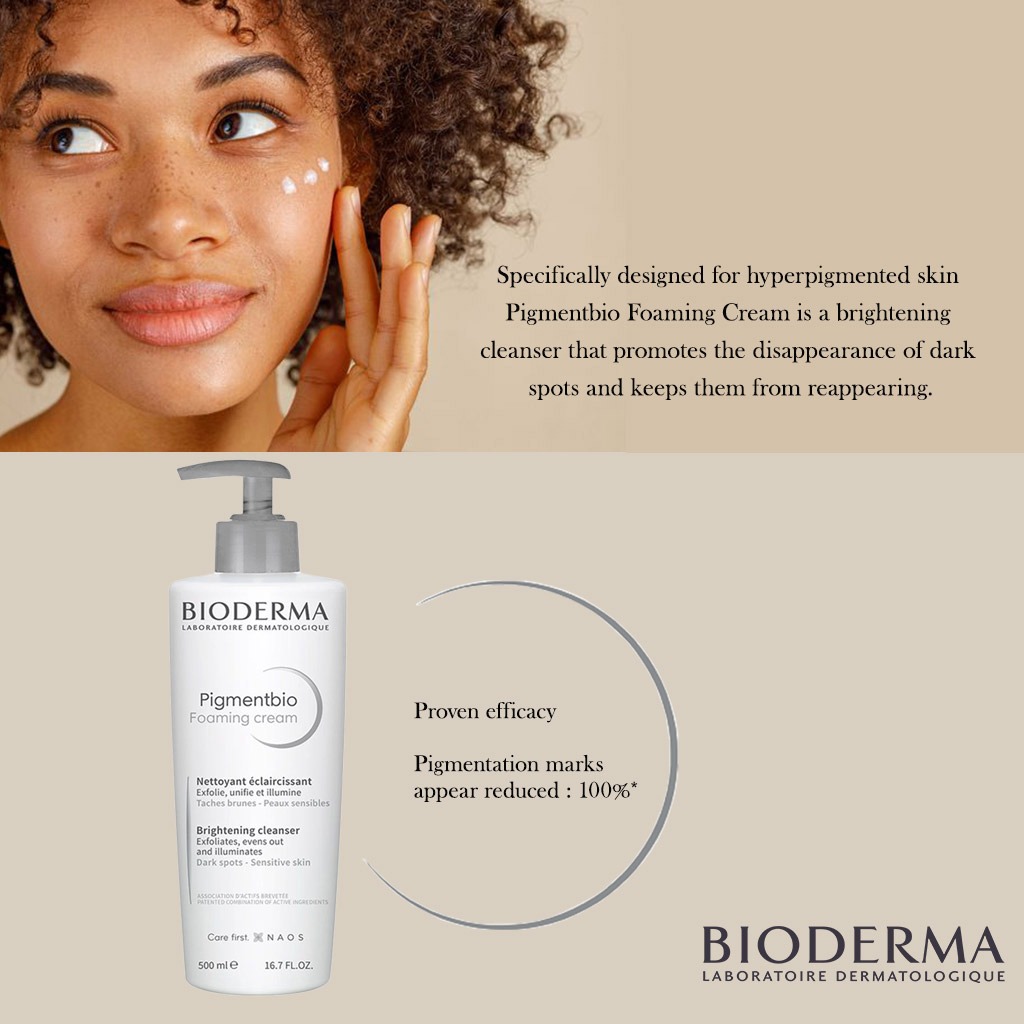 Bioderma Pigmentbio Brightening & Exfoliating Foaming Cream Cleanser 500 mL