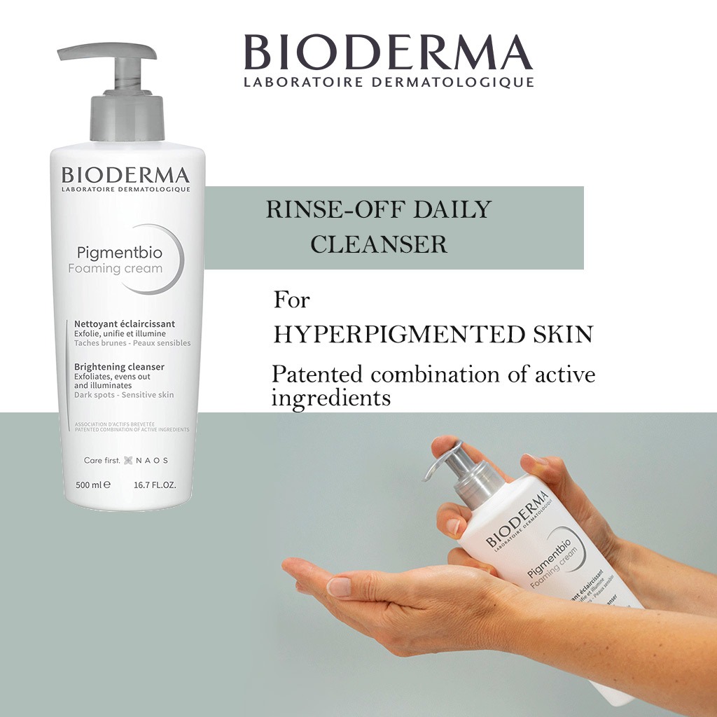 Bioderma Pigmentbio Brightening & Exfoliating Foaming Cream Cleanser 500 mL