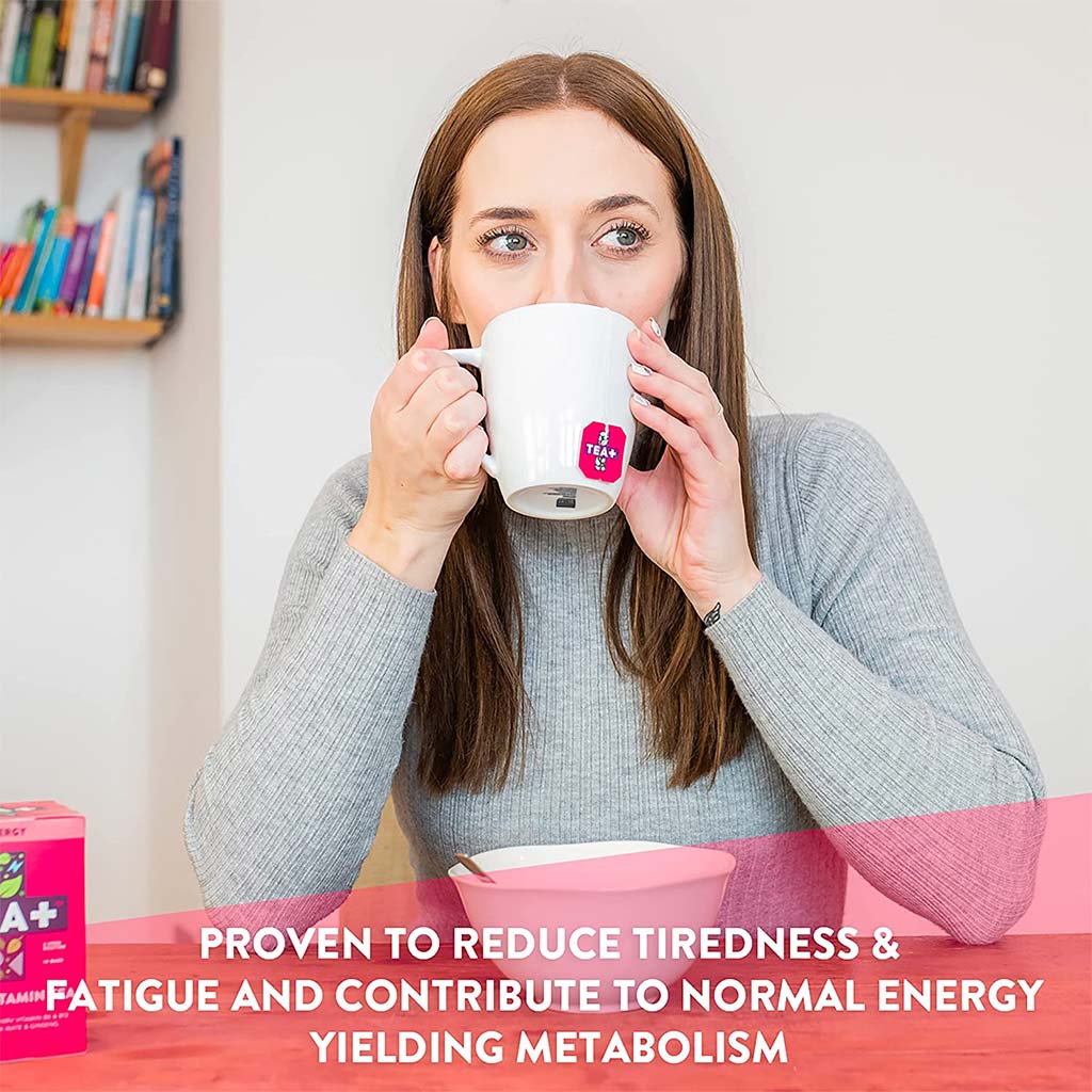 Vitabiotics Tea+ Energy Vitamin Tea Bags For Energy Support, Pack of 14's