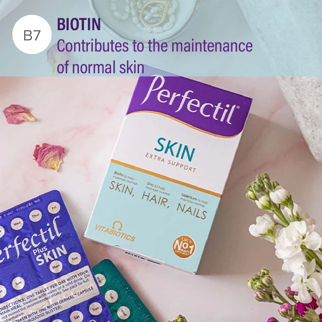 Vitabiotics Perfectil Skin Extra Support, Dual Pack of Multivitamin Tablets 28's + Nutri-Dermal Capsules 28's