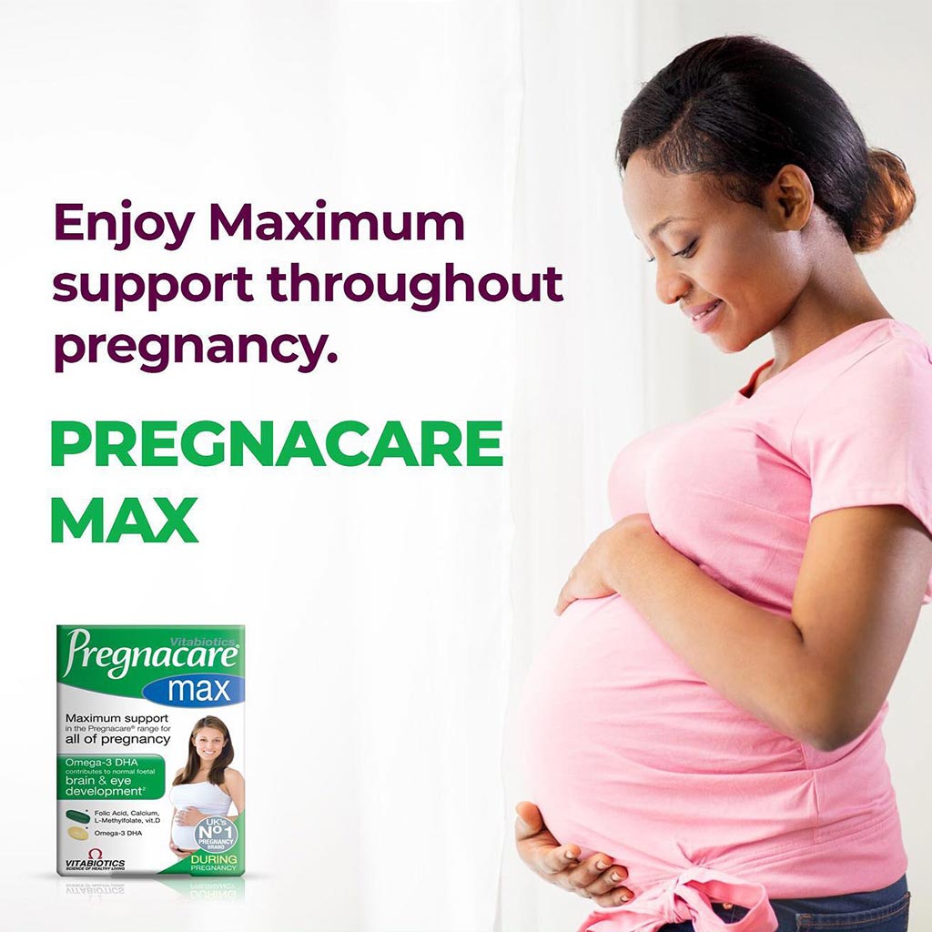 Vitabiotics Pregnacare Max Prenatal Supplement With Folic Acid & Omega 3 For Pregnancy Support, Dual Pack of Prenatal Micronutrient Tablets 56's + Omega-3 DHA Capsules 28's