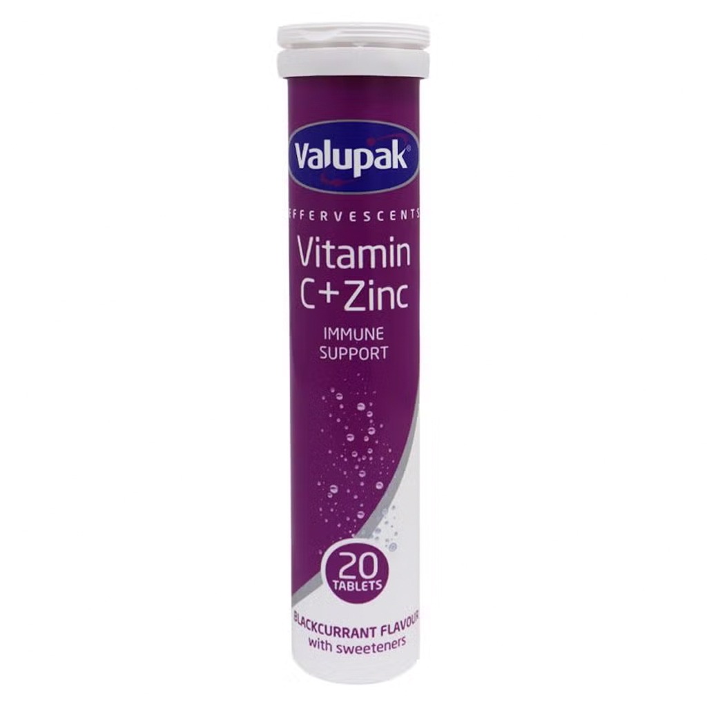 Valupak Vitamin C + Zinc Effervescent Tablet 20's