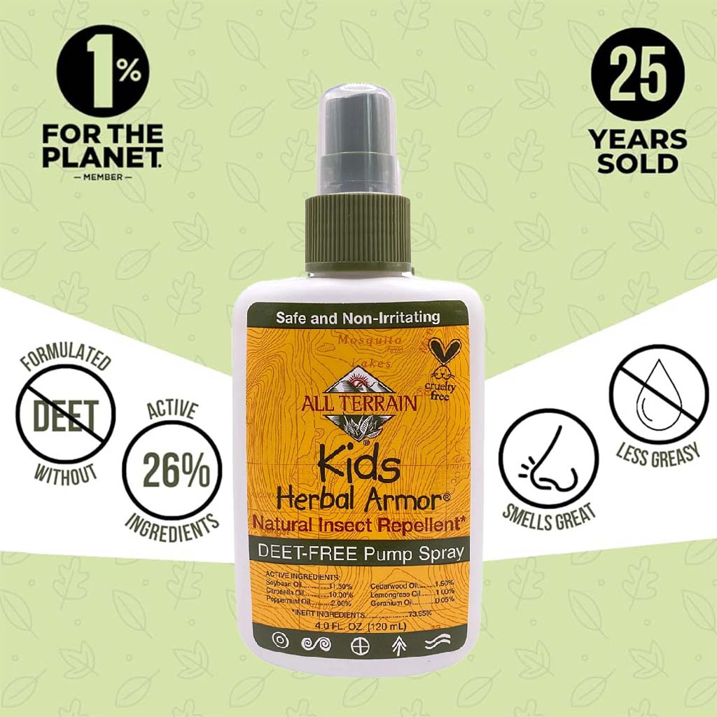 All Terrain Herbal Armor DEET Free Natural Kids Insect Repellant Spray 120ml