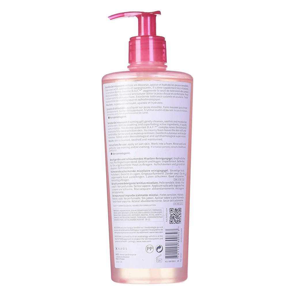 Bioderma Sensibio Soothing Micellar Cleansing Foaming Gel For Sensitive Skin 500 mL