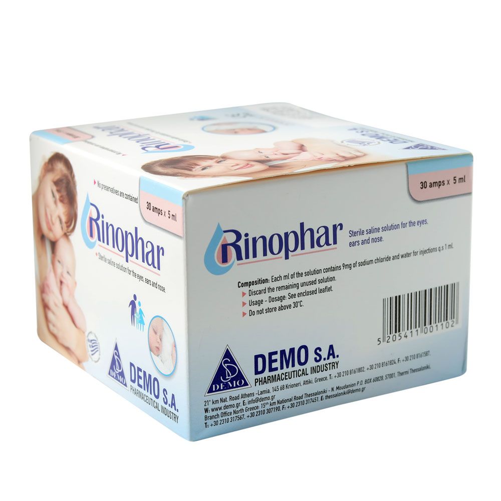 Rhinophar Sterile Saline Solution 5 mL 30's