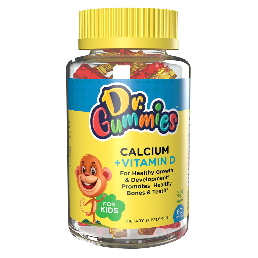 Dr. Gummies Kids Calcium + Vitamin D Gummies For Healthy Bone & Teeth, Pack of 60's