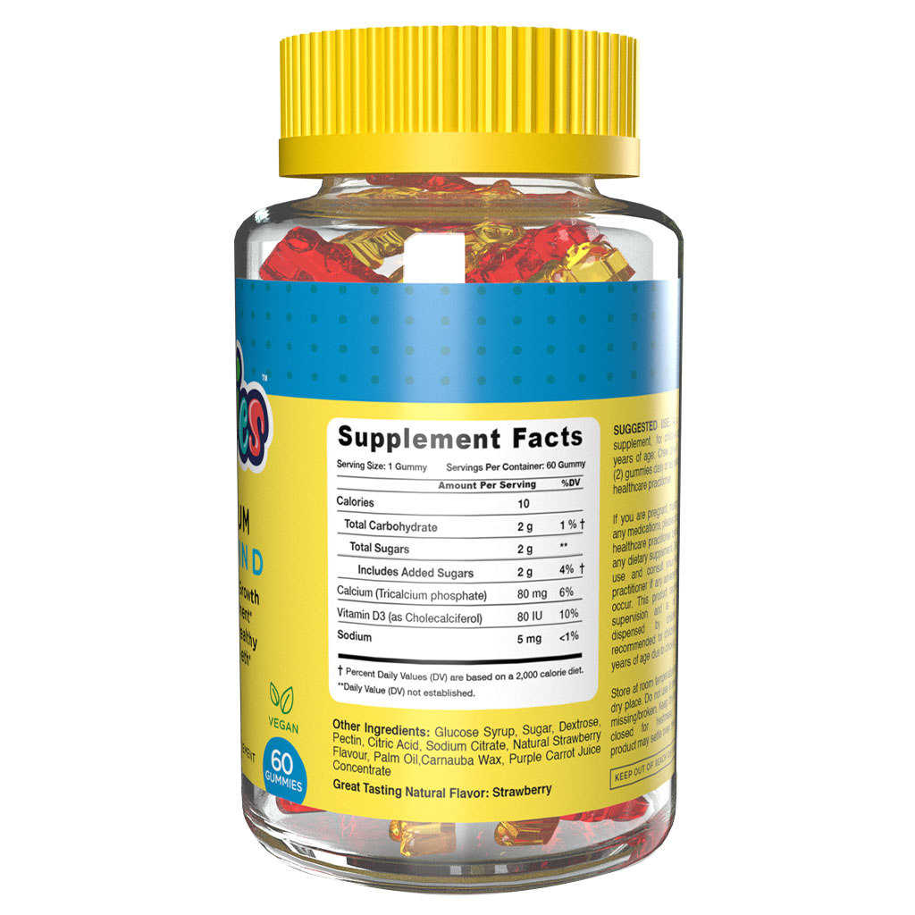 Dr. Gummies Kids Calcium + Vitamin D Gummies For Healthy Bone & Teeth, Pack of 60's