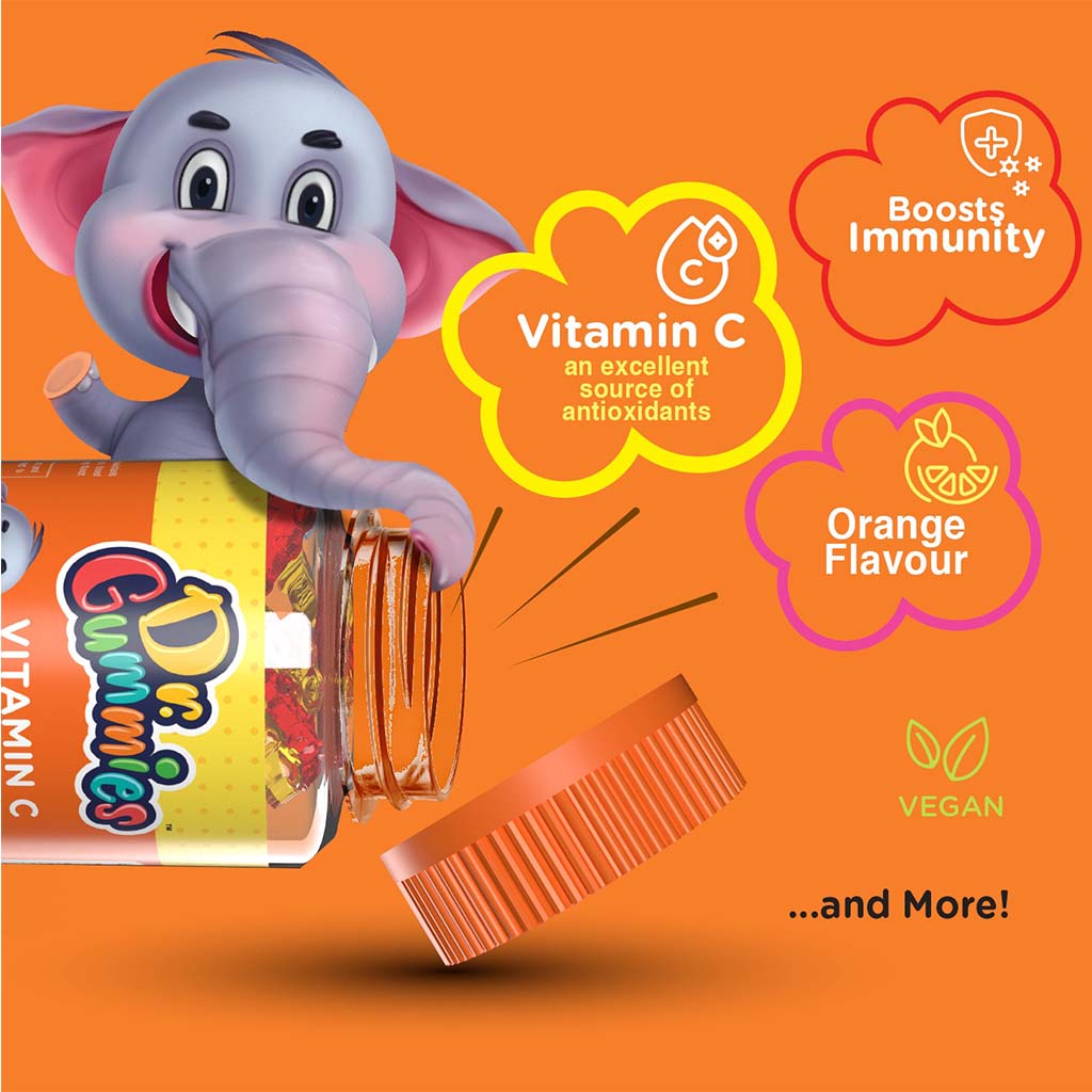 Dr. Gummies Vitamin C Immunity Booster Gummies For Kids, Pack of 60's