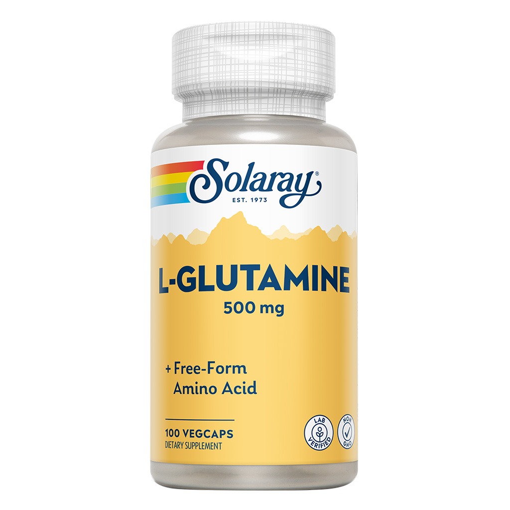 Solaray L- Glutamine 500mg Veg Capsules, Pack of 100's