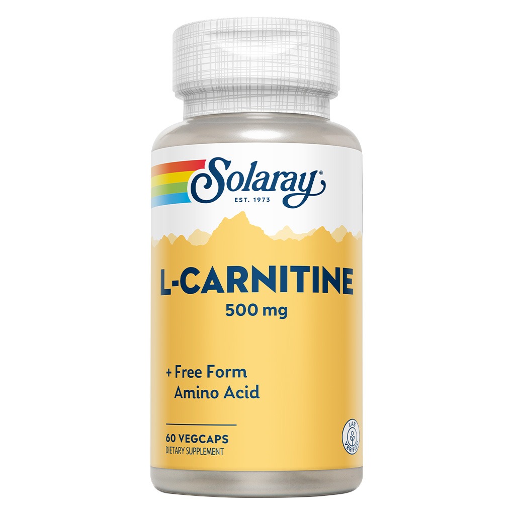 Solaray L- Carnitine 500mg Veg Capsules, Pack of 60's