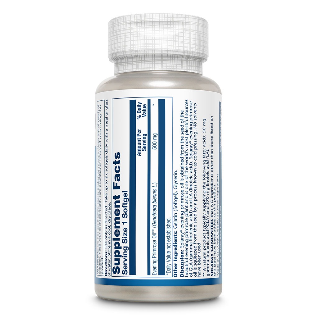 Solaray Evening Primrose Oil 500mg Softgels, Pack of 90's