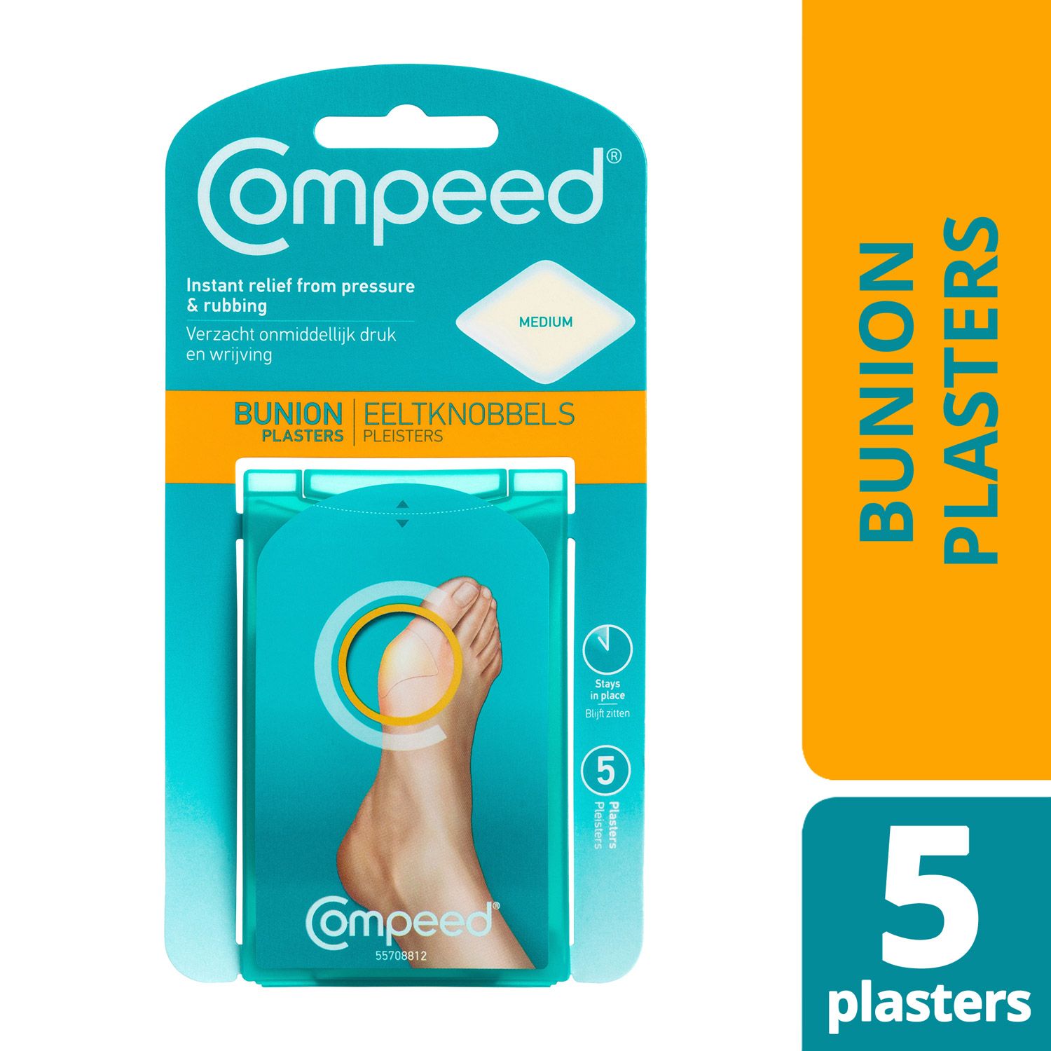 Compeed Hydrocolloid Bunion Plaster Medium 5's