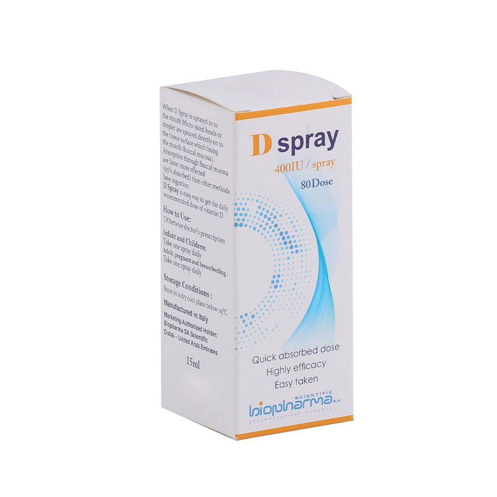 Biopharma D Spray 400IU Solution 15 mL