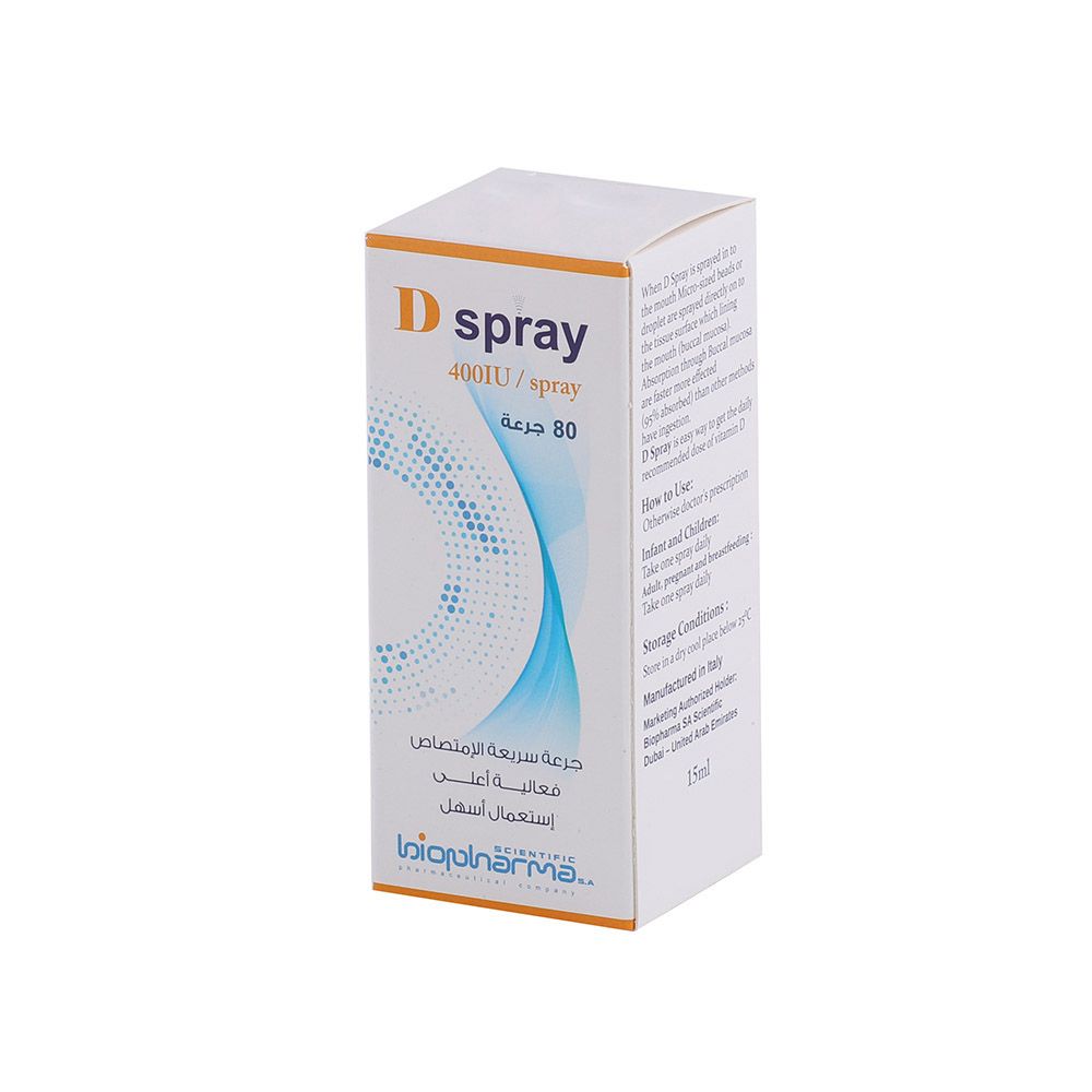 Biopharma D Spray 400IU Solution 15 mL