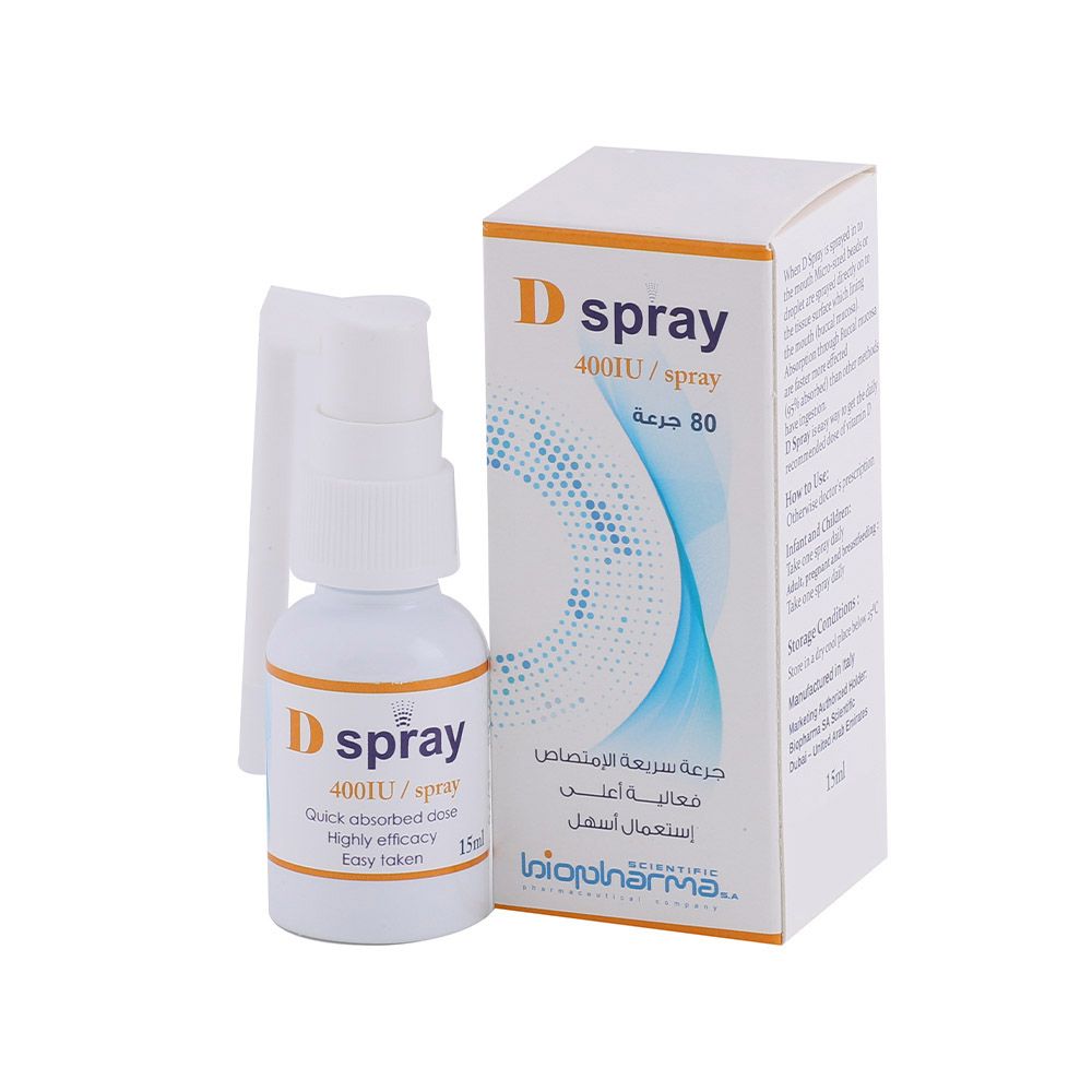 Biopharma D Spray 400IU Solution 15 mL