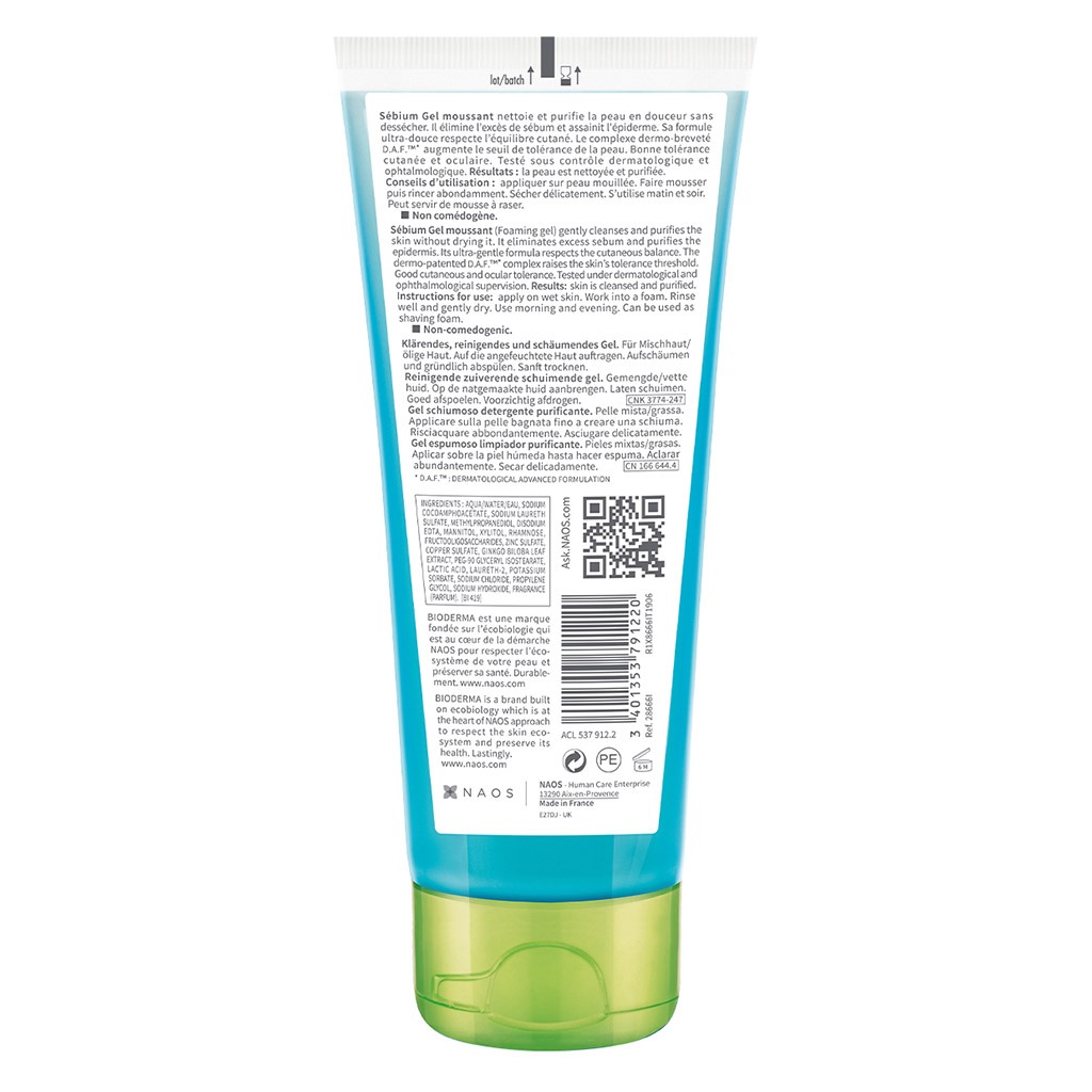 Bioderma Sebium Gel Moussant 100 mL