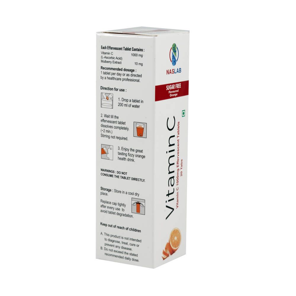 Naslab Vitamin C 1000 mg Effervescent Tablets 20's