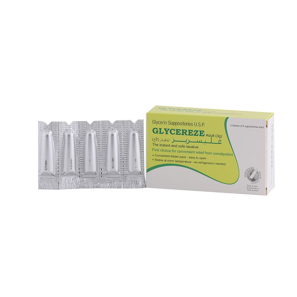 Glycereze Adult 3g Glycerin Suppositories 10's