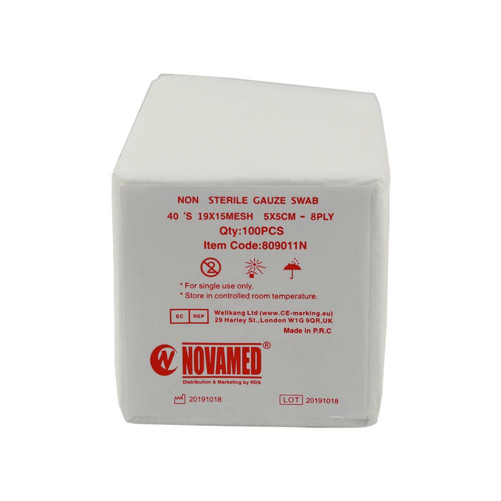 Novamed Non Sterile Gauze Swab 5 cm x 5 cm 100's
