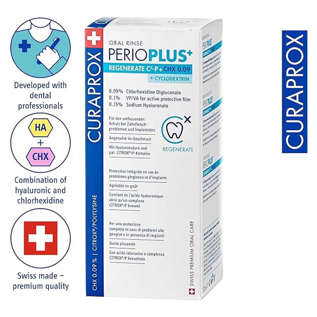 Curaprox Perio Plus Regenerate CHX 0.09% Mouthwash 200ml