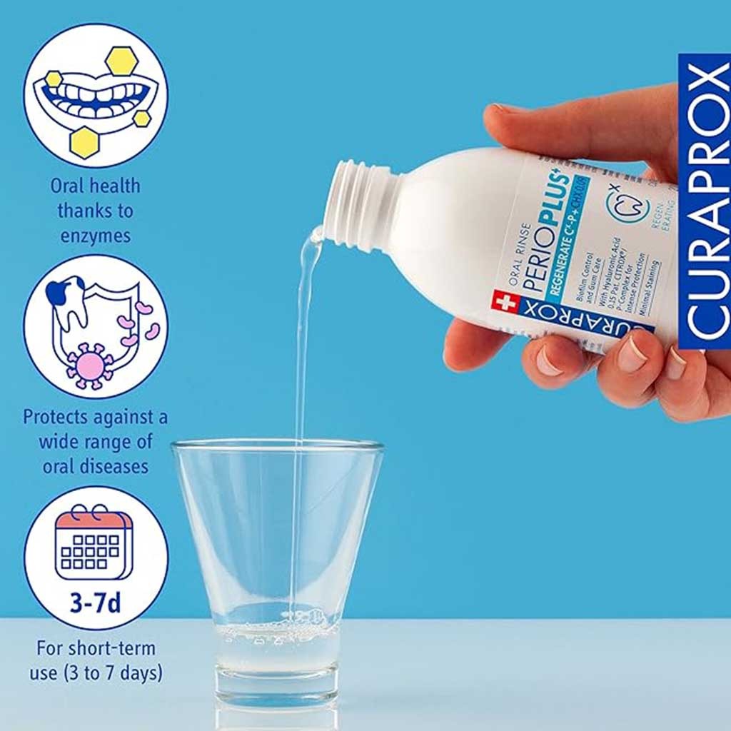 Curaprox Perio Plus Regenerate CHX 0.09% Mouthwash 200ml