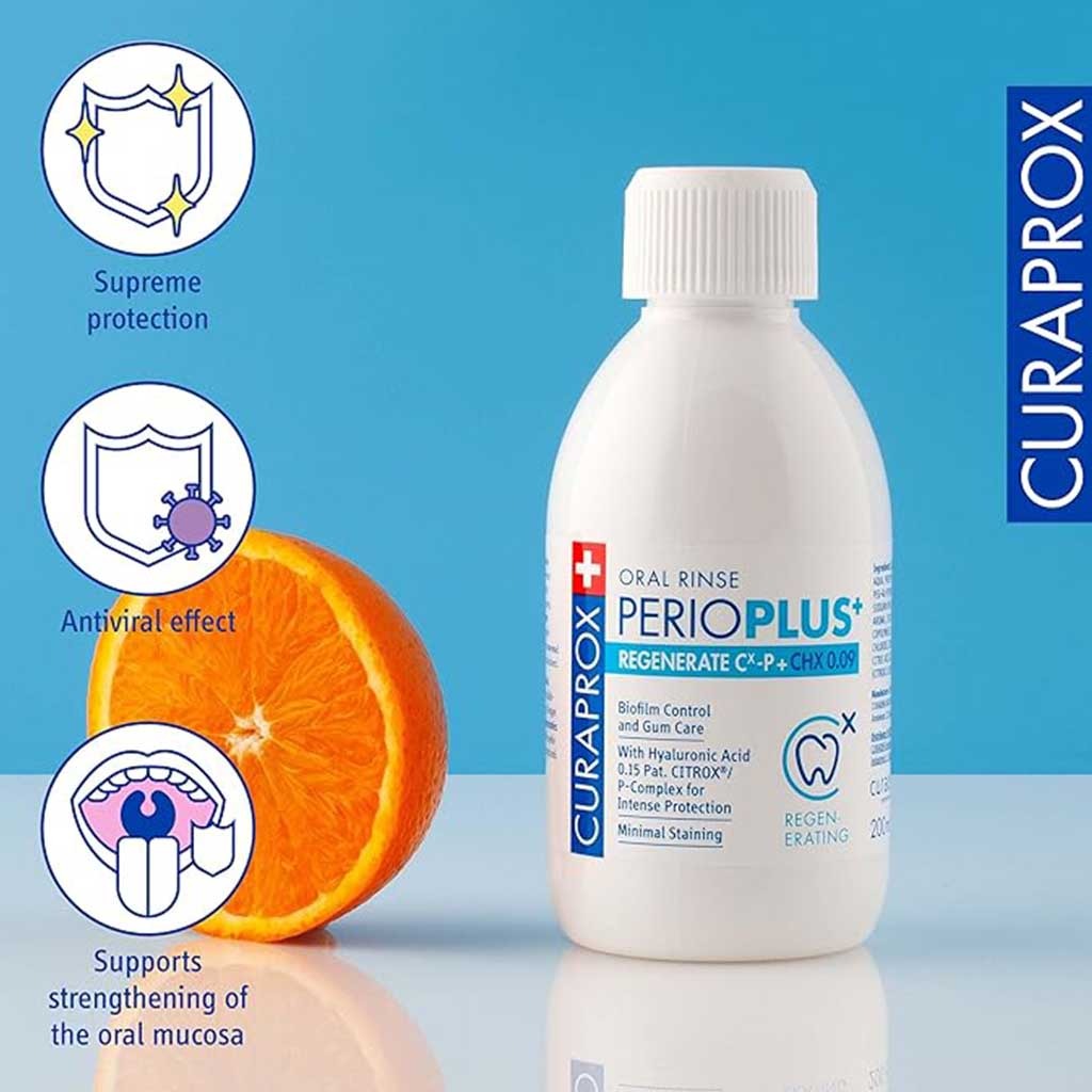 Curaprox Perio Plus Regenerate CHX 0.09% Mouthwash 200ml