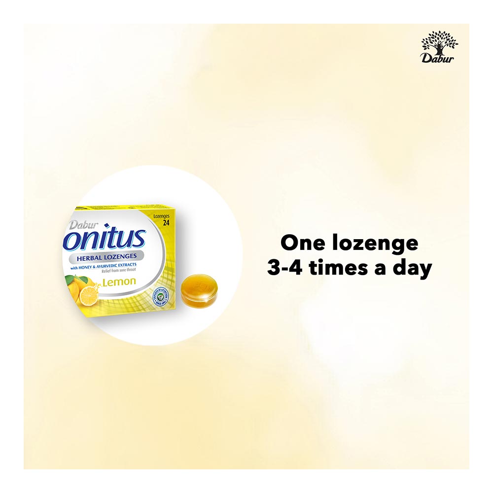 Dabur Honitus Herbal Lozenges Lemon 24's