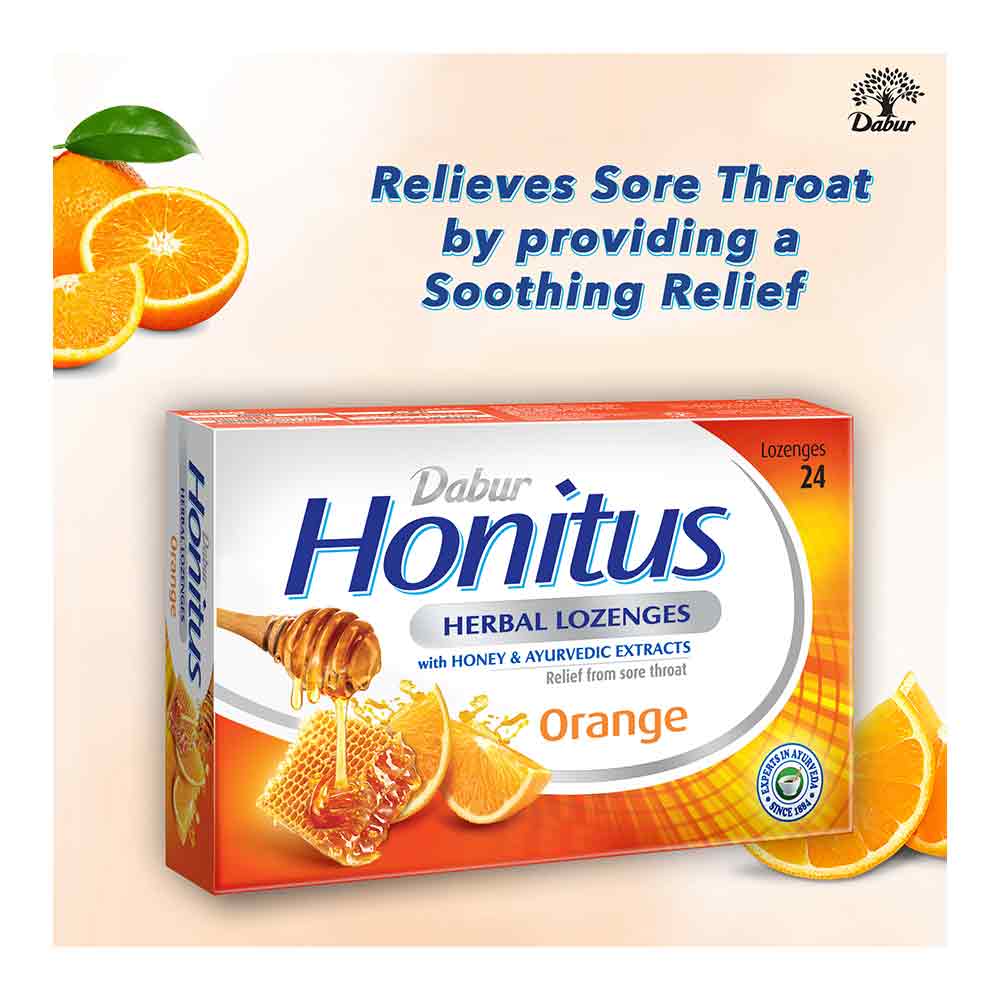 Dabur Honitus Herbal Lozenges Orange 24's