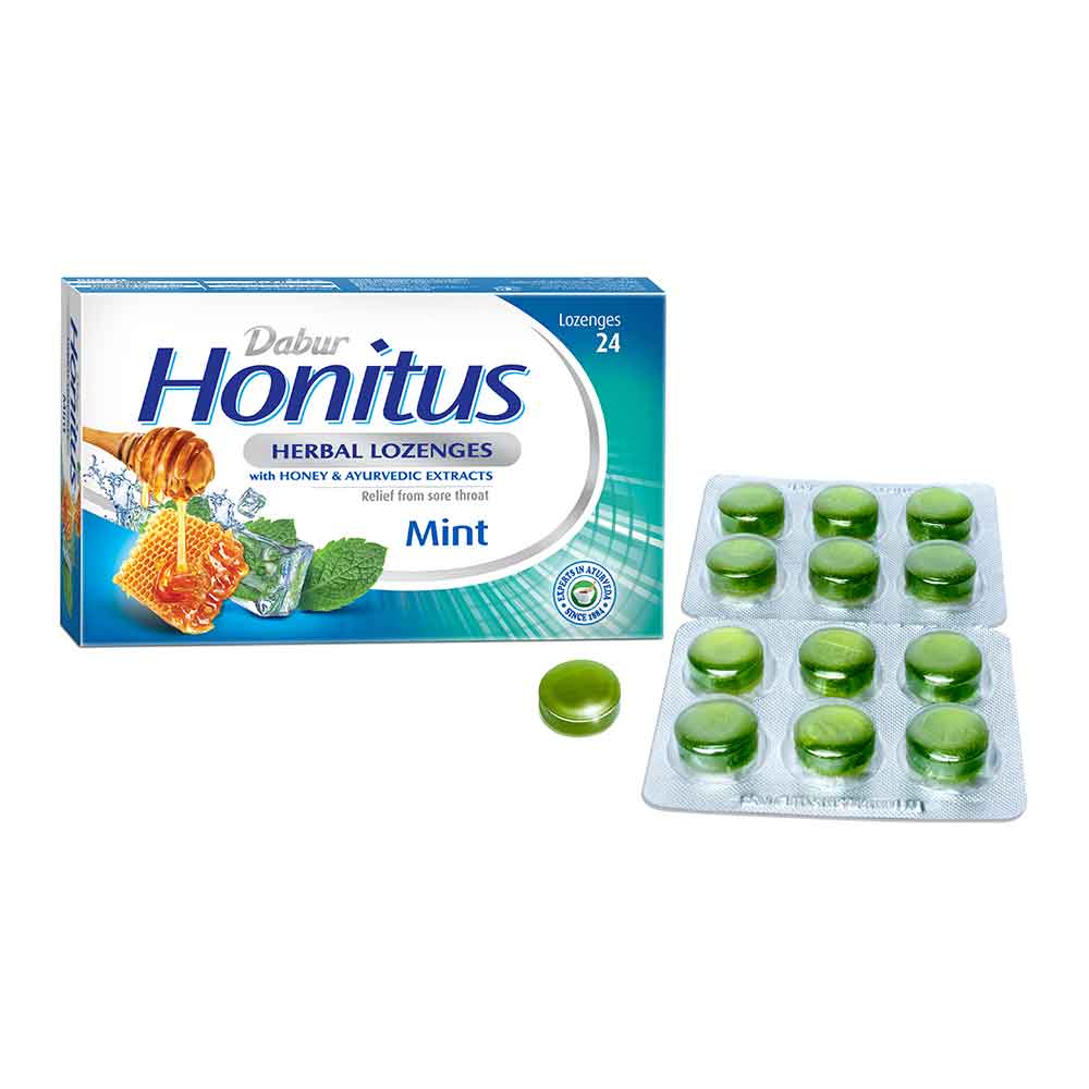 Dabur Honitus Herbal Lozenges Mint 24's