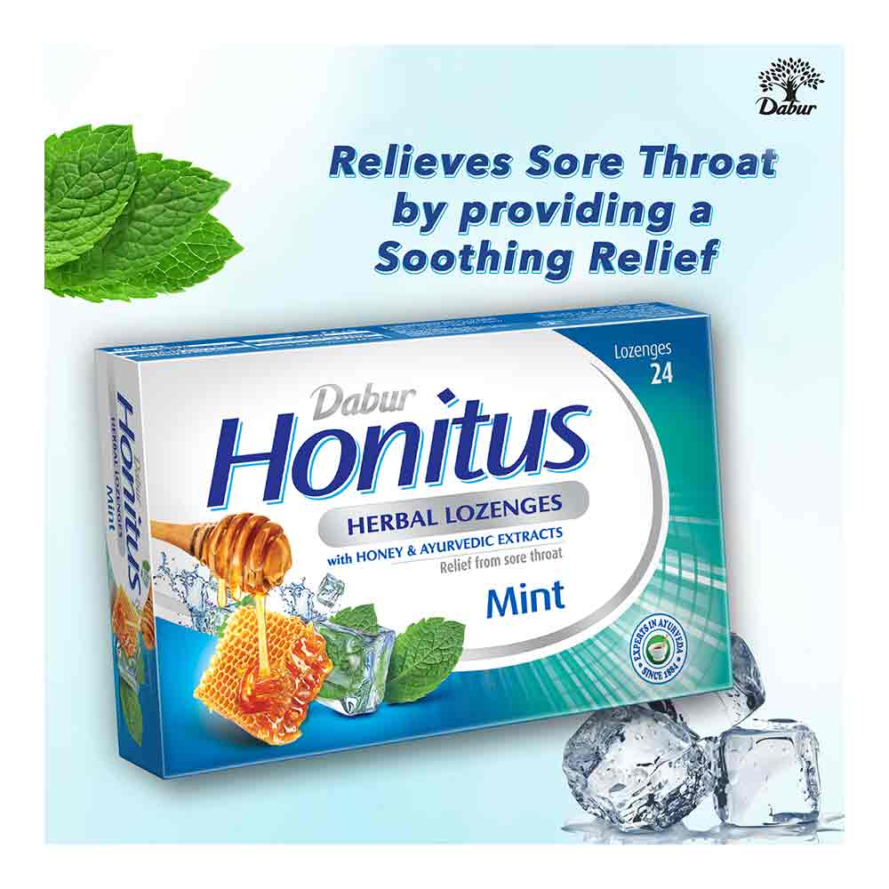 Dabur Honitus Herbal Lozenges Mint 24's