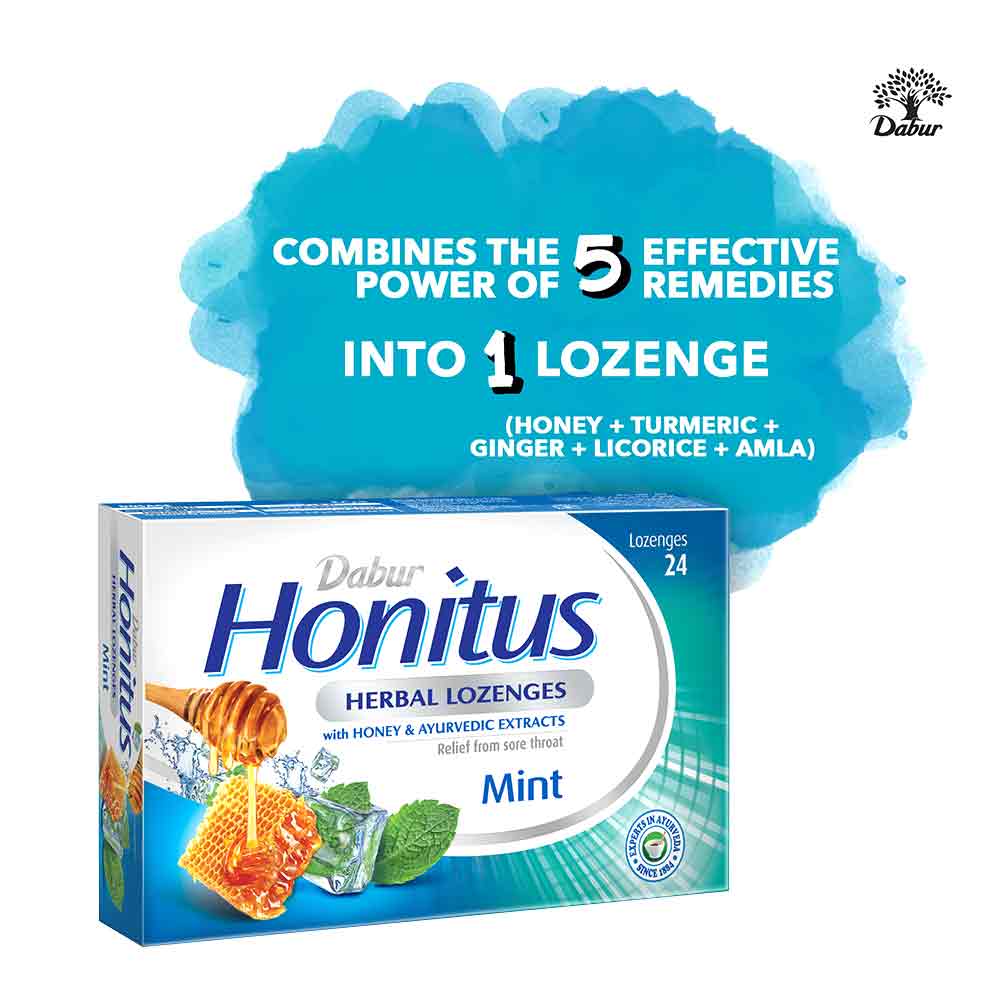 Dabur Honitus Herbal Lozenges Mint 24's