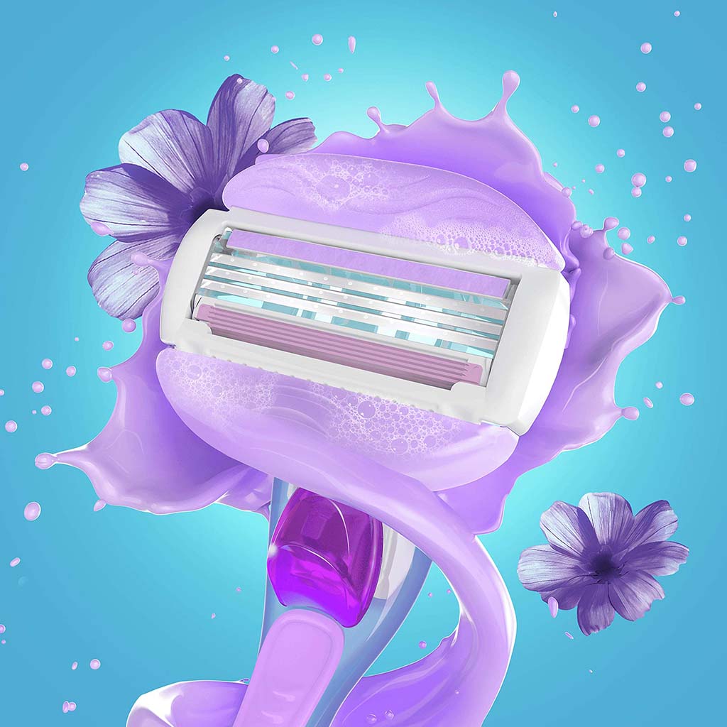 Gillette Venus Comfortglide Breeze Women's Razor, Pack of 1 Handle + 2 Blades