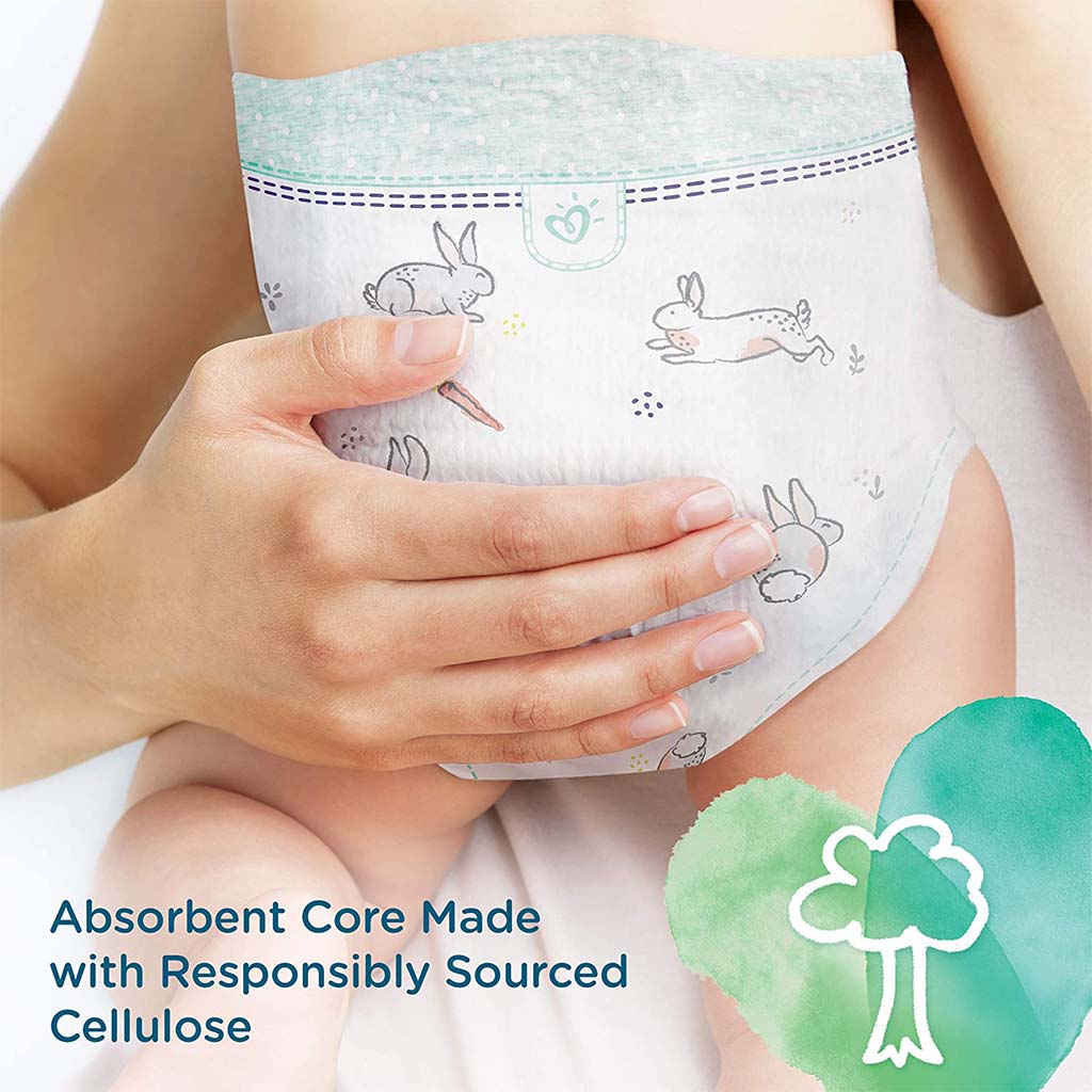 Pampers Pure Protection Premium Cotton Baby Diapers, Size 3, 6-10Kg, Pack of 31's