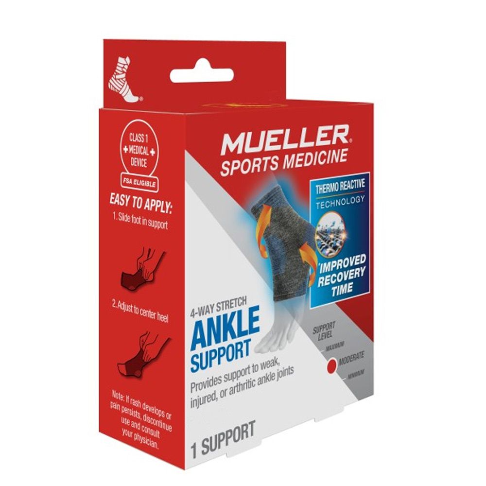 Mueller 4-Way Stretch Knit Ankle Support LG/XL 64125