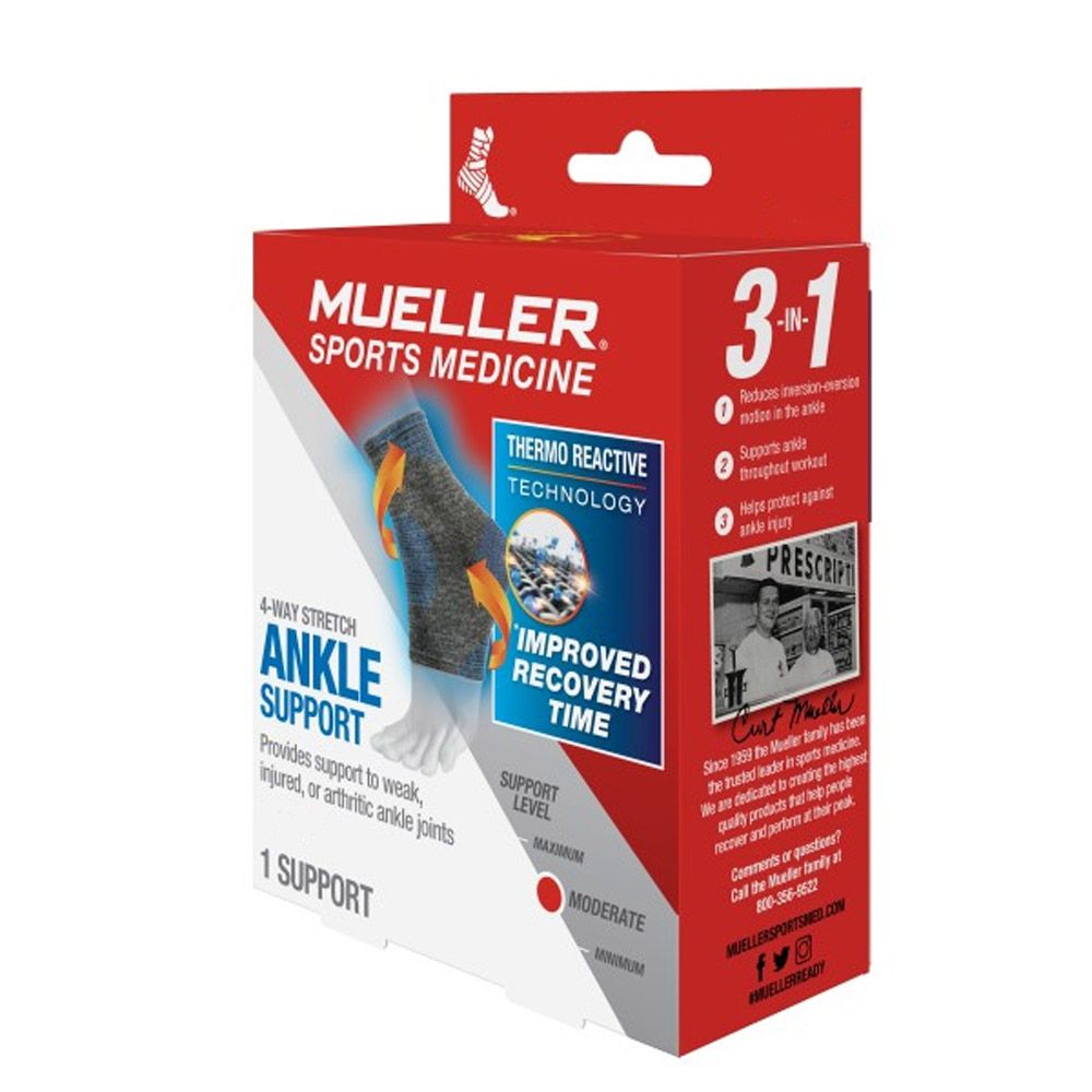 Mueller 4-Way Stretch Knit Ankle Support SM/MD 64128