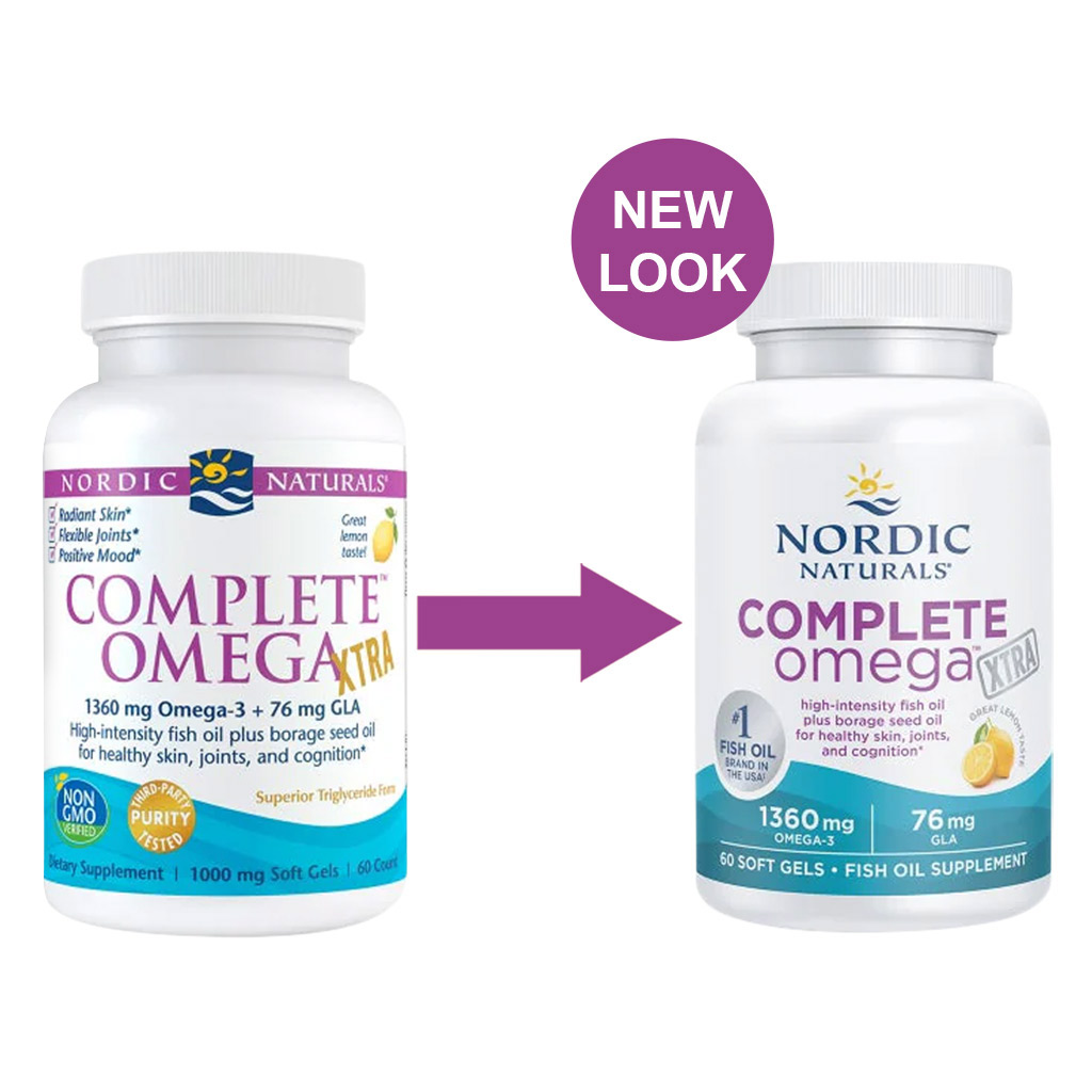 Nordic Naturals Complete Omega Xtra Omega 3 6 9 Fish Oil Supplement Softgels, Pack of 60's