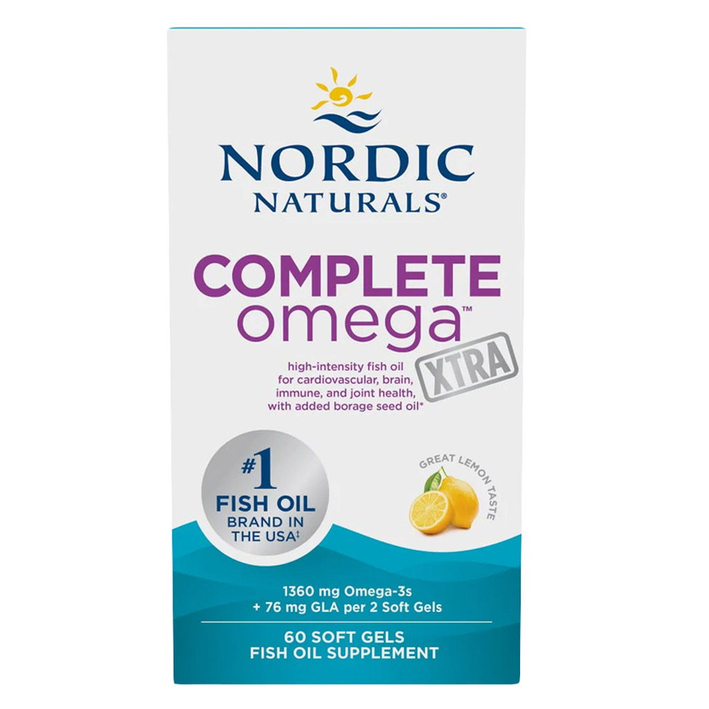 Nordic Naturals Complete Omega Xtra Omega 3 6 9 Fish Oil Supplement Softgels, Pack of 60's