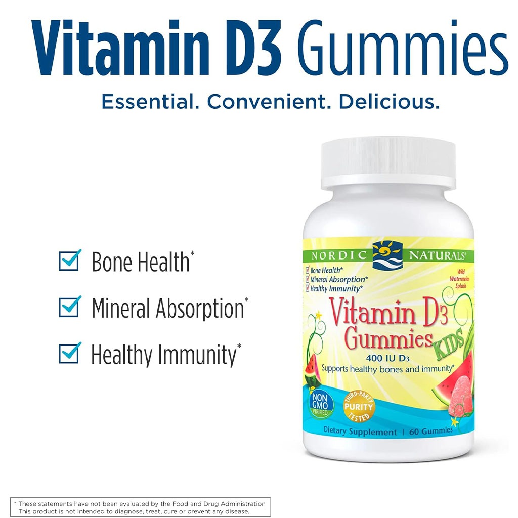 Nordic Naturals Kids Vitamin D3 400 IU Gummies 60's