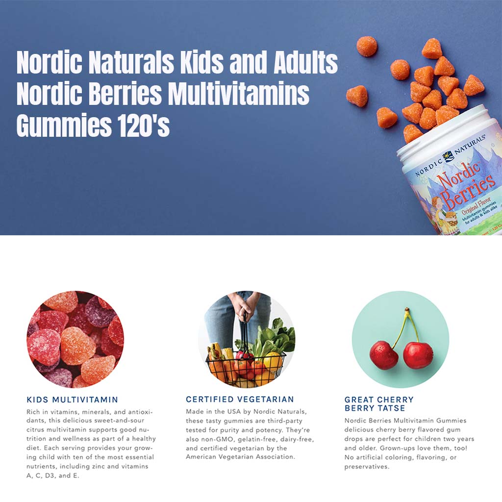 Nordic Naturals Kids and Adults Nordic Berries Multivitamins Gummies 120's