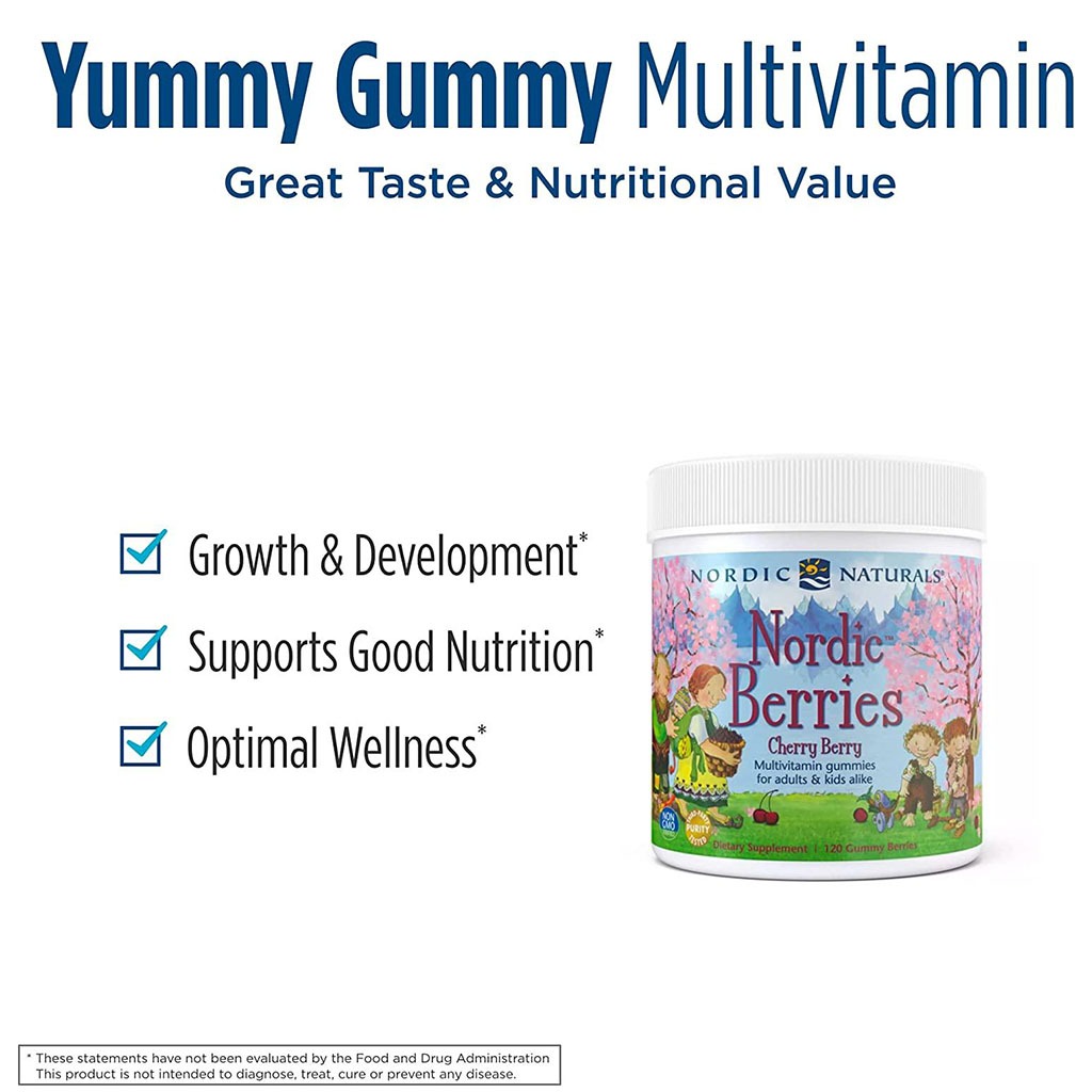 Nordic Naturals Kids and Adults Nordic Berries Multivitamins Gummies 120's