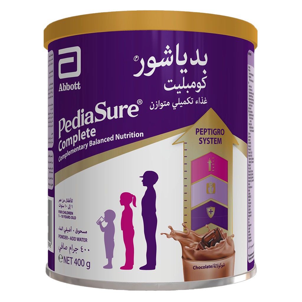 PediaSure Complete Peptrigro Growing Up Children's Milk Formula For 1 To 10 Years Milk Chocolate Flavour 400g